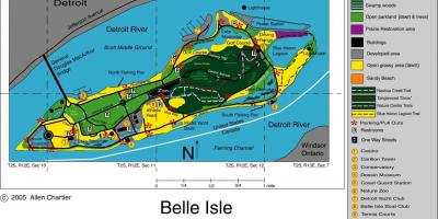 Karte Belle Isle Detroit