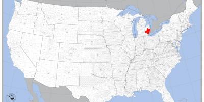 Detroitas atrašanās vietu kartē