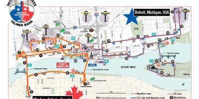 Karte Detroitas maratonā