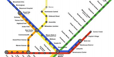 Karte Detroit Metro