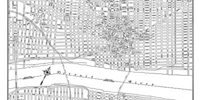 Detroitas Pilsētas ielu karte