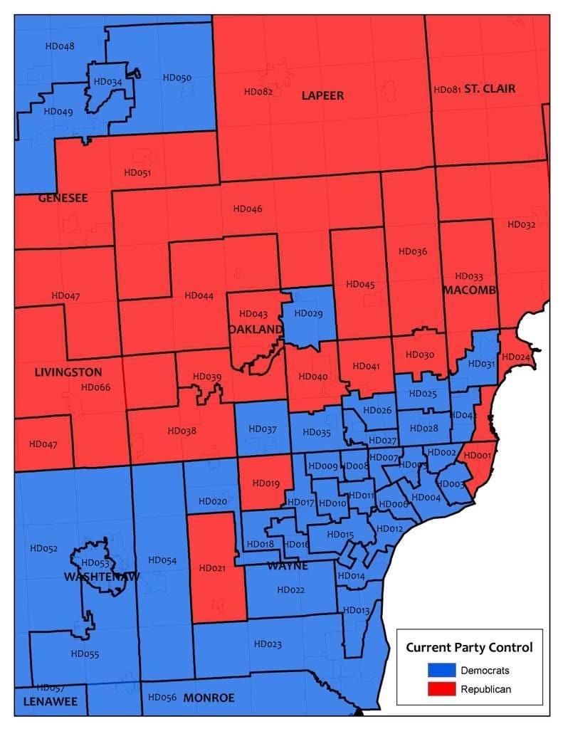 karte Detroit area