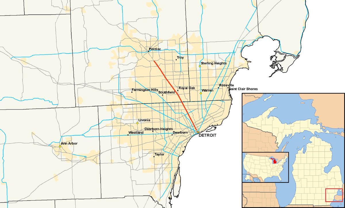 Detroitas pašvaldības karte