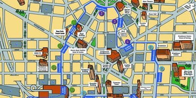 Cilvēki mover Detroitas karte